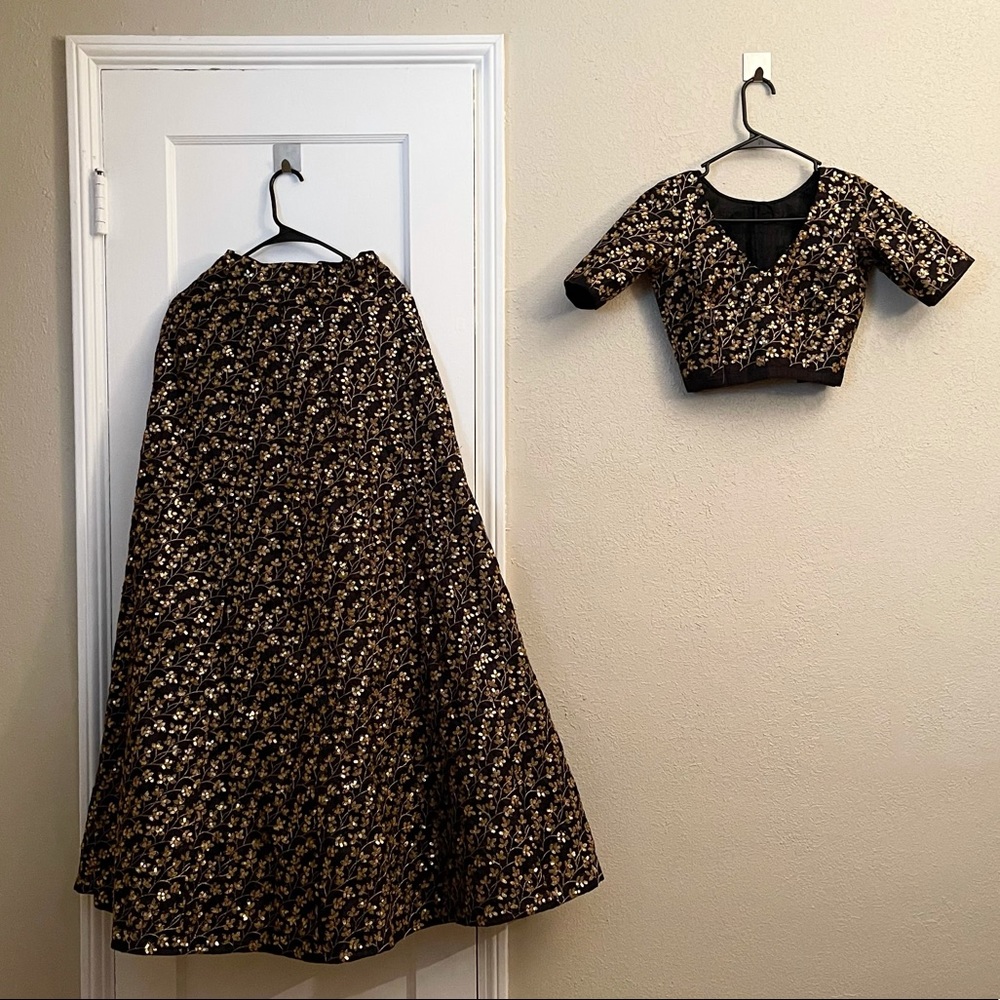 Indian black sparkly lehenga